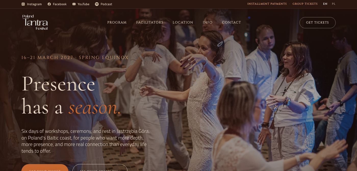 Poland Tantra Festival website